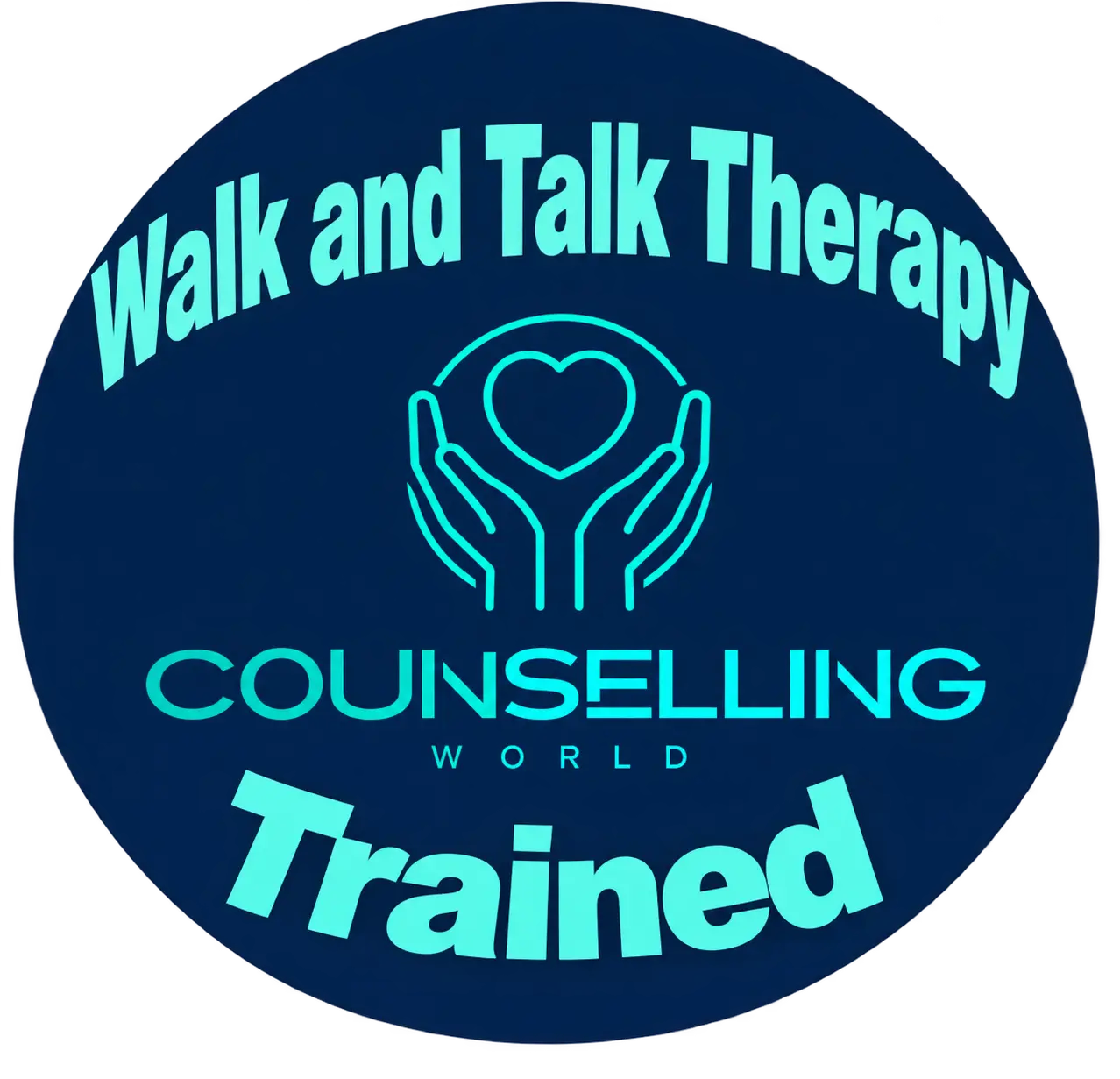 Walk and Talk Therapy trained practitioner logo.